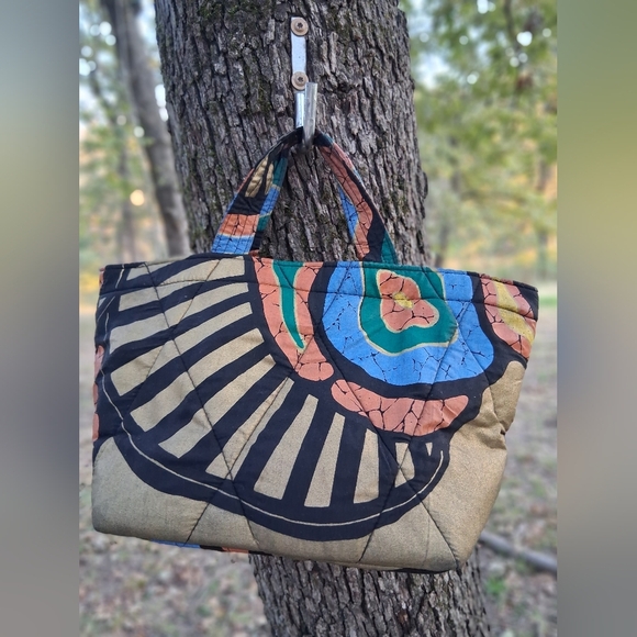 Hand Crafted Handbags - Multicolor Quilted Tote Bag